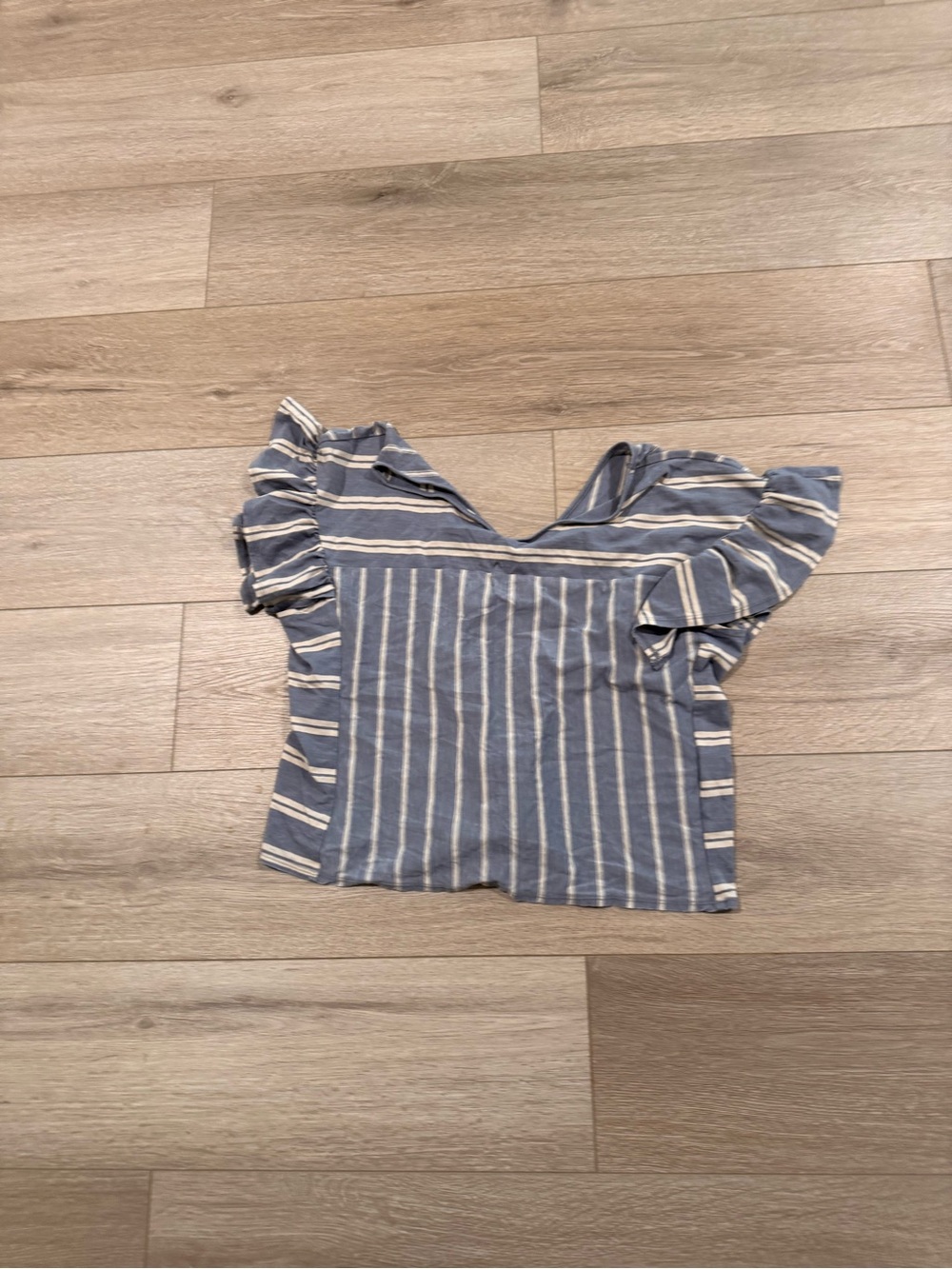 Lucky Brand Blue and White Striped Top